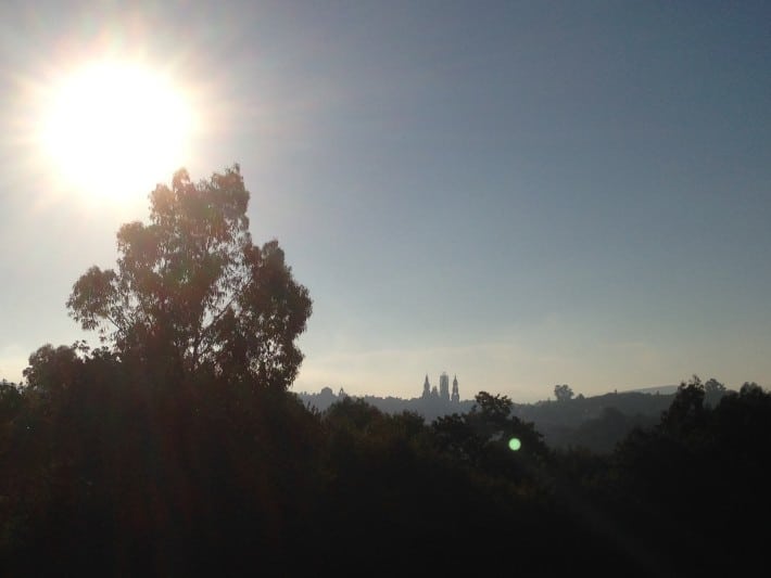 Kathedrale von santiago de Compostela am Morgen, Jakobsweg