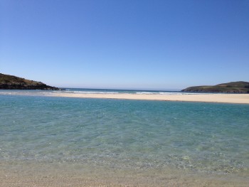 Strand in Lieres, Jakobsweg