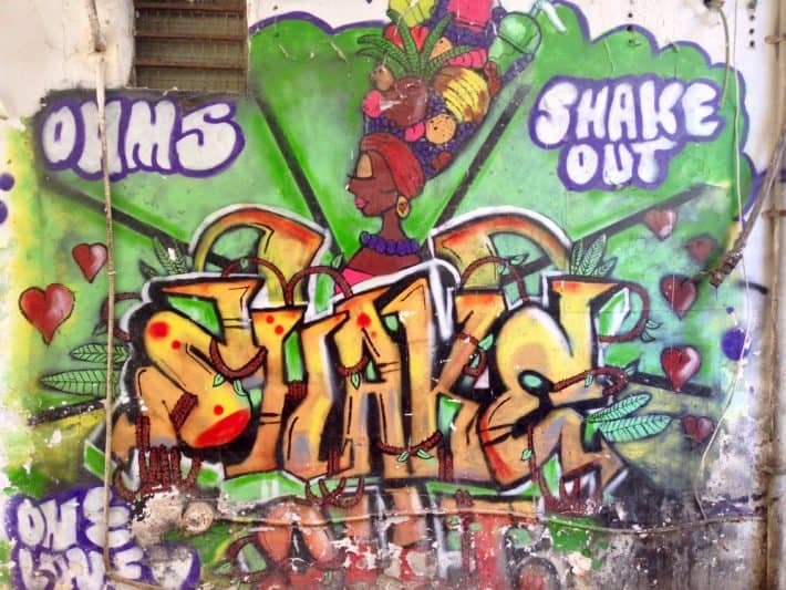 Streetart Foto, bunt, Obst, Shakes, Tel Aviv 