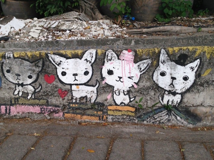 Streetart in Chiang Mai, Thailand, Dezember 2015