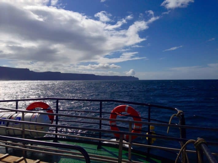 Unterwegs auf dem Ozean zu den Cliffs of Moher 