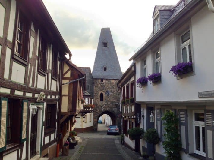 Etappenziel Tag 1 Hildegard von Bingen Pilgerwanderweg, Uhrenturm, Herrstein