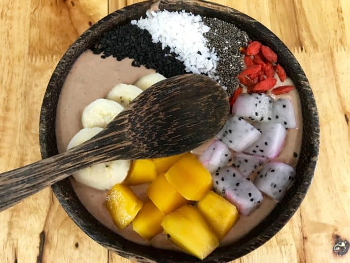 Cacao Smoothie Bowl, Chiang Mai, Freebird, vegan, lecker 