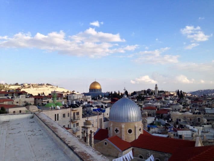 Via Dolorosa,schöne Aussicht vom Dach des Österreichischen Hospiz