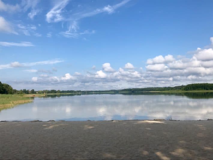 Badestelle, Badesee, Großer Seddiner See, blauer Himmel, 3. Etappe Via Imperii